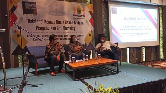 Asistensi Kepada Dunia Usaha Tentang Penyelidikan Anti Dumping, KADI bekerja sama dengan KADIN Kabupaten Bekasi